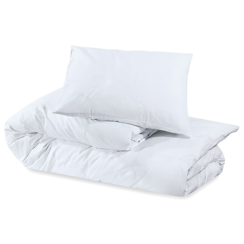 Ensemble de housse de couette Blanc 260x220 cm Microfibre