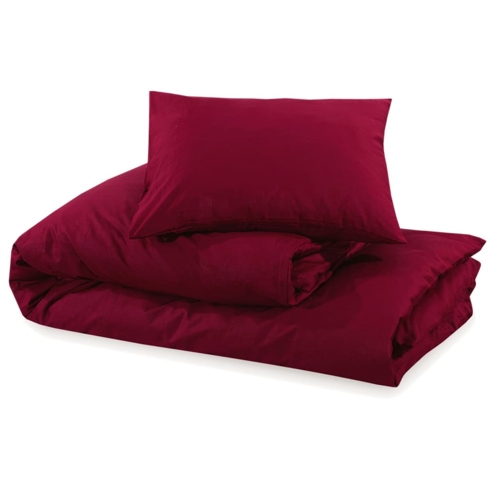 Ensemble de housse de couette Bordeaux 200x200 cm Microfibre