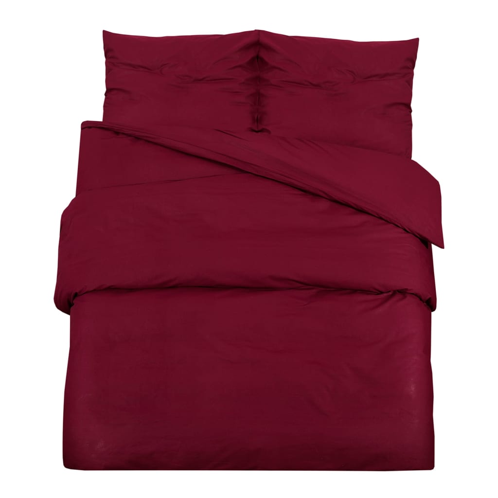 Ensemble de housse de couette Bordeaux 240x220 cm Microfibre