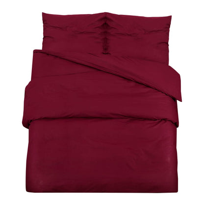 Ensemble de housse de couette Bordeaux 220x240 cm Microfibre