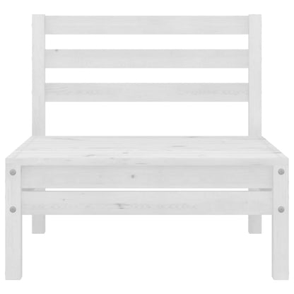 Canapés centraux de jardin 2 pcs blanc bois de pin massif