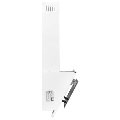 Hotte murale 60 cm Acier inoxydable et verre trempé Blanc