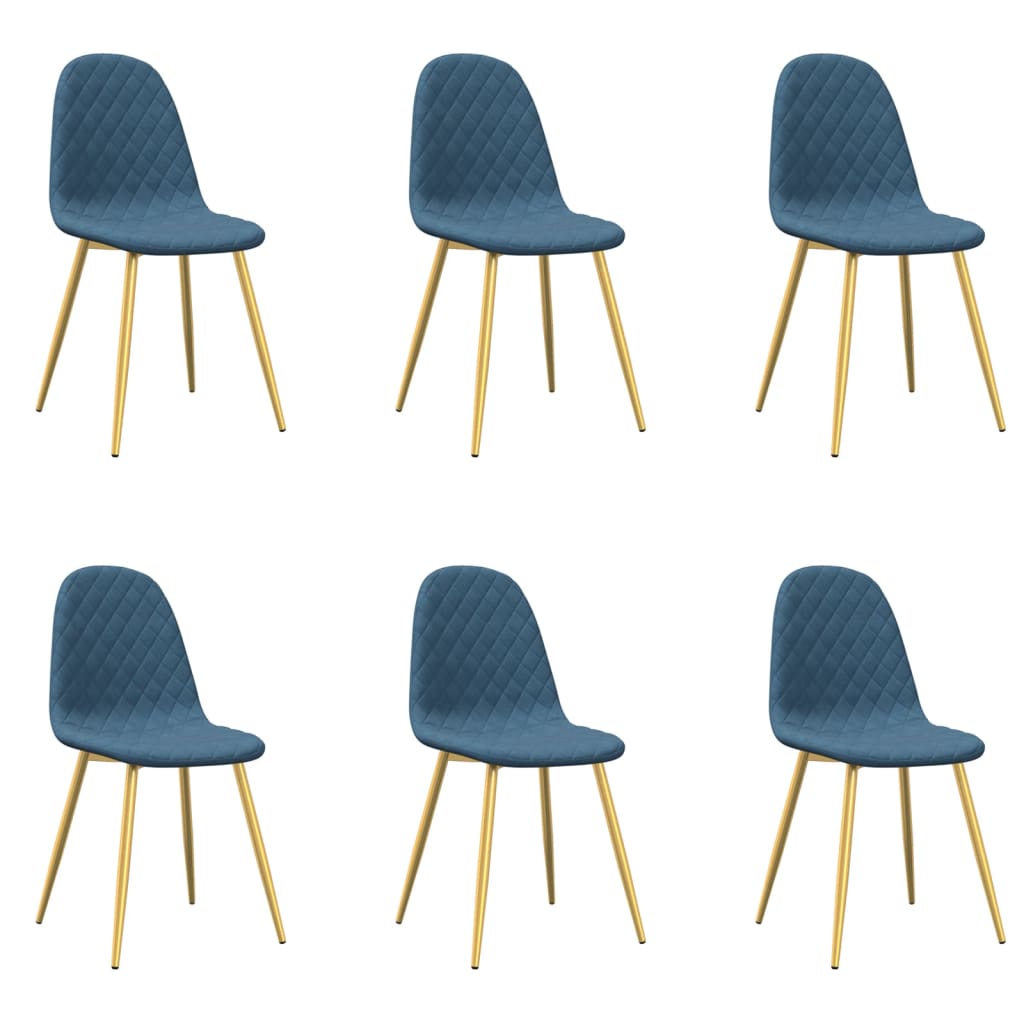 Chaises à manger lot de 6 gris clair velours