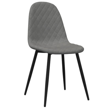 Chaises à manger lot de 6 gris clair velours