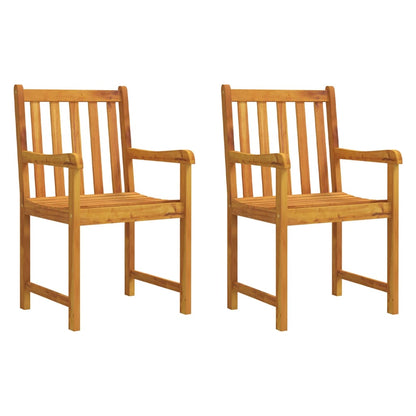 Chaises de jardin lot de 2 Bois d'acacia solide