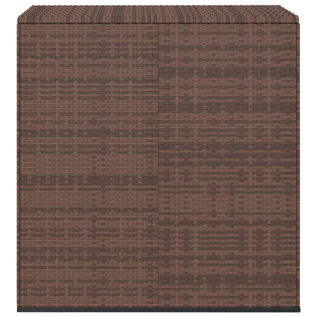 Boîte à coussins de jardin Résine tressée 100x49x103,5cm Marron