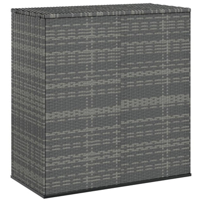 Boîte à coussins de jardin Résine tressée 100x49x103,5 cm Gris