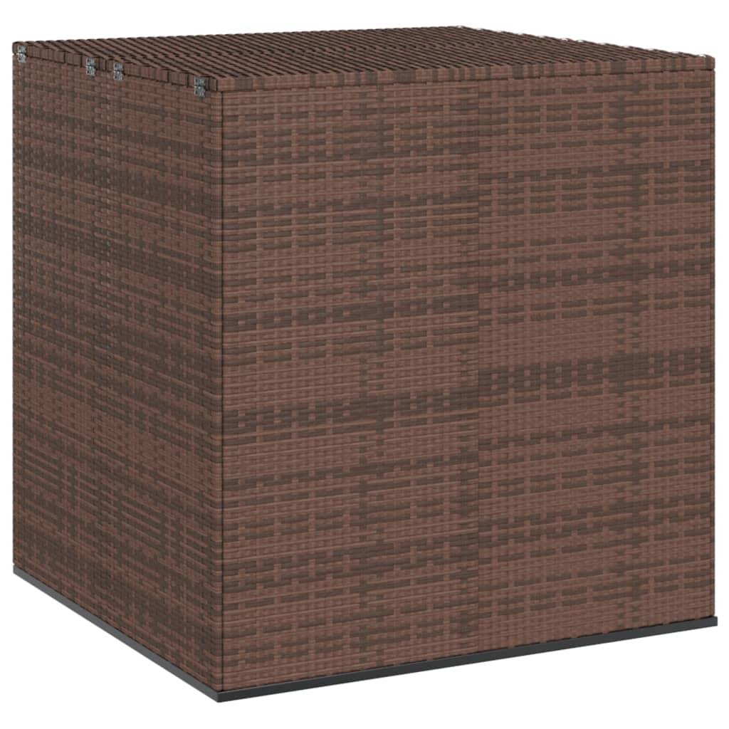 Boîte à coussins de jardin Résine tressée 100x97,5x104cm Marron