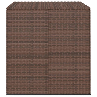 Boîte à coussins de jardin Résine tressée 100x97,5x104cm Marron