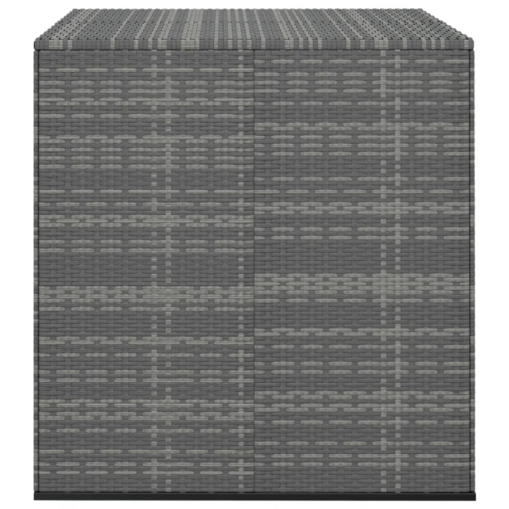 Boîte à coussins de jardin Résine tressée 100x97,5x104 cm Gris