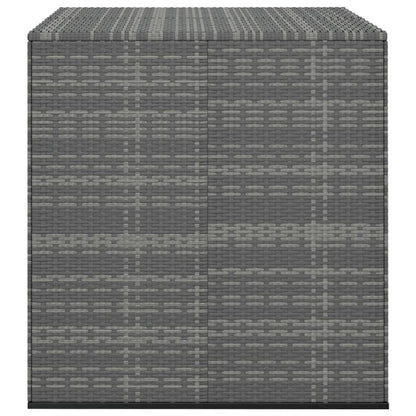 Boîte à coussins de jardin Résine tressée 100x97,5x104 cm Gris