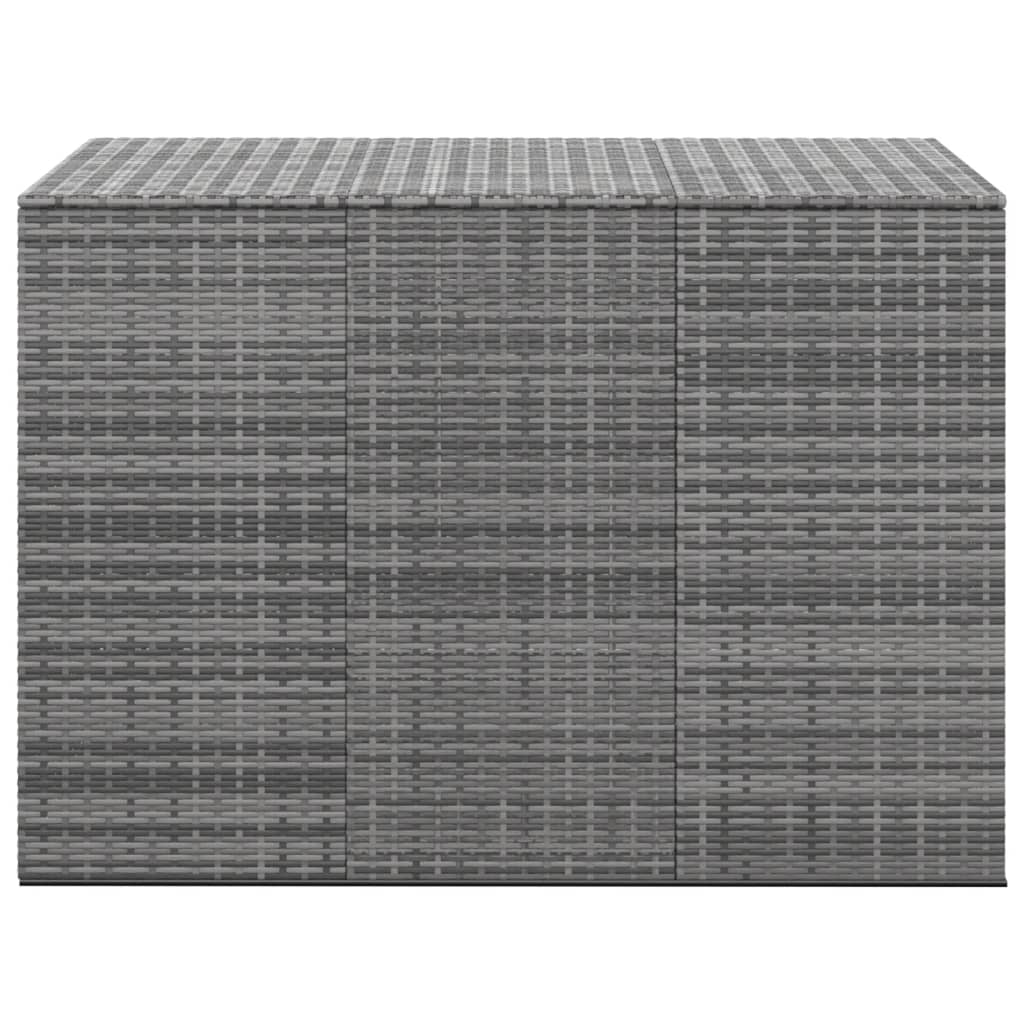 Boîte à coussins de jardin Résine tressée 145x100x103 cm Gris