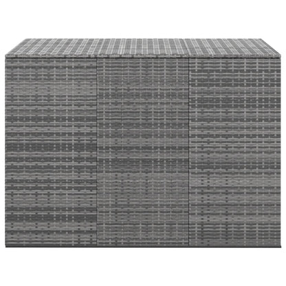 Boîte à coussins de jardin Résine tressée 145x100x103 cm Gris