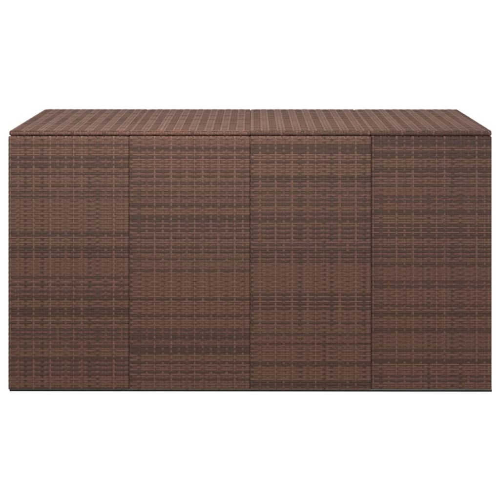 Boîte à coussins de jardin Résine tressée 194x100x103 cm Marron