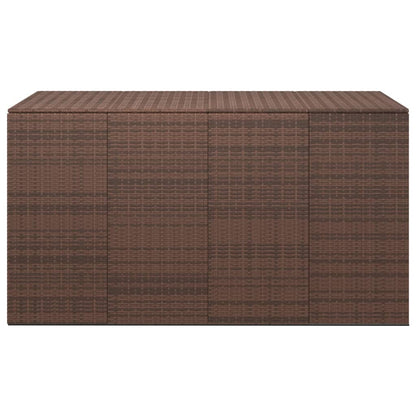 Boîte à coussins de jardin Résine tressée 194x100x103 cm Marron