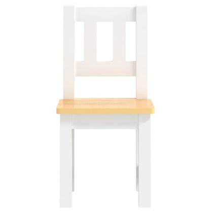 Ensemble de table et chaises pour enfants 3 pcs Blanc et beige