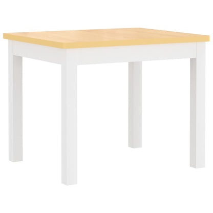 Ensemble de table et chaises pour enfants 3 pcs Blanc et beige