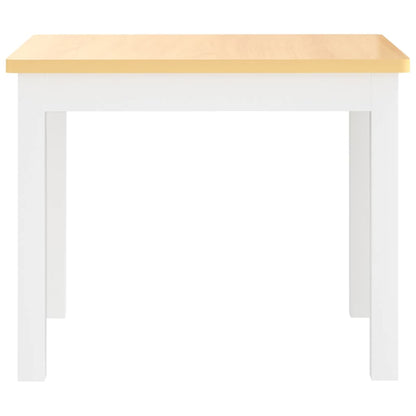 Ensemble de table et chaises pour enfants 3 pcs Blanc et beige