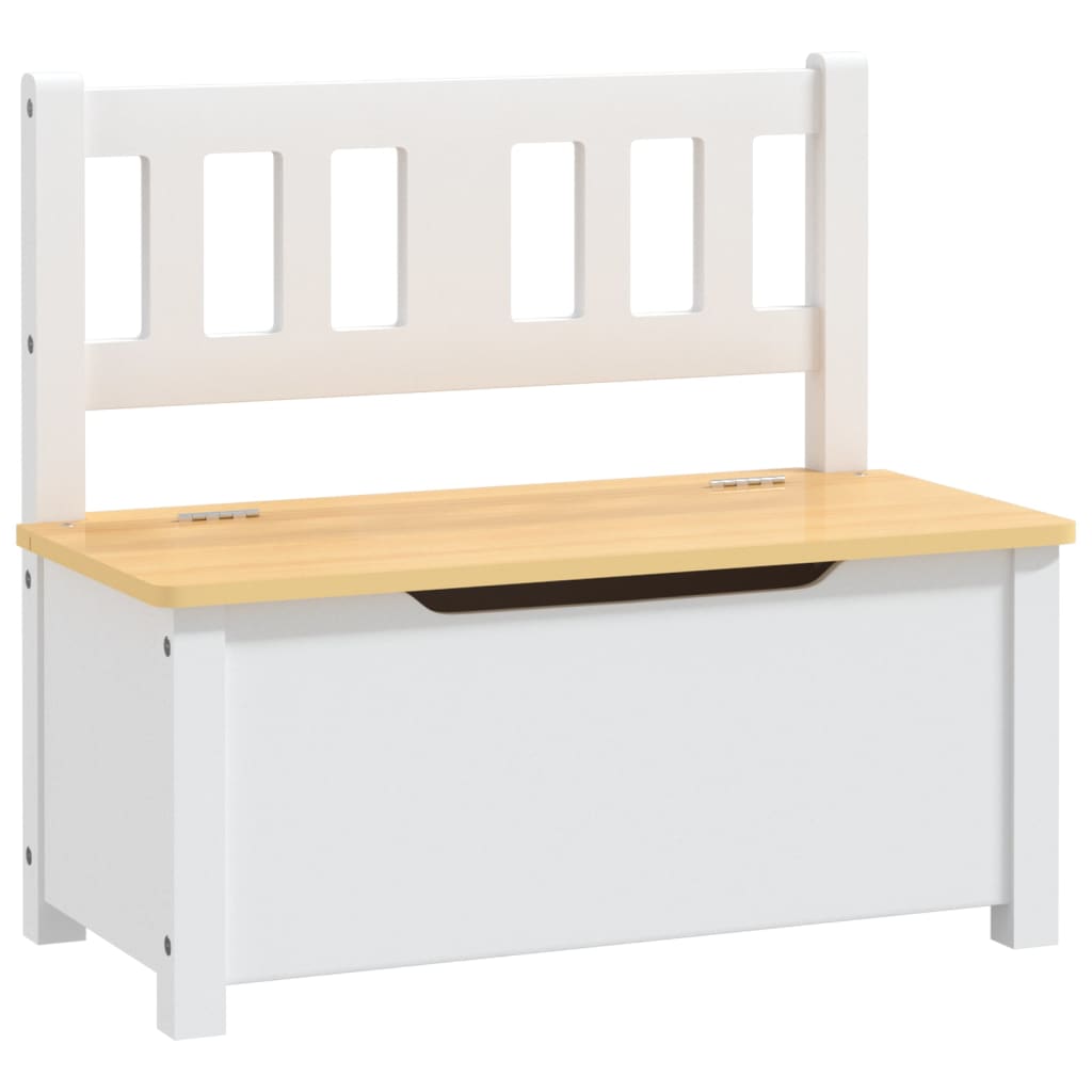 Ensemble de table et chaises enfants 4 pcs Blanc et beige MDF