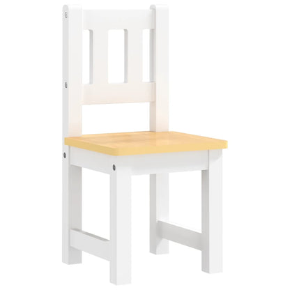 Ensemble de table et chaises enfants 4 pcs Blanc et beige MDF