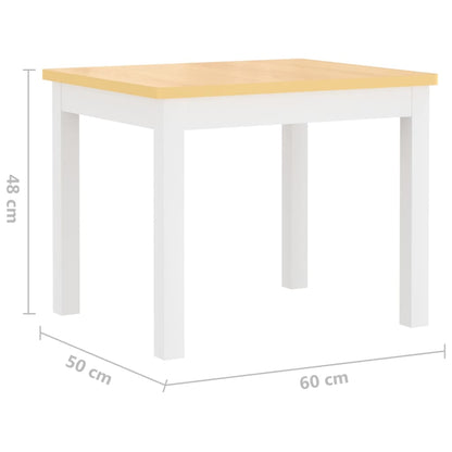 Ensemble de table et chaises enfants 4 pcs Blanc et beige MDF