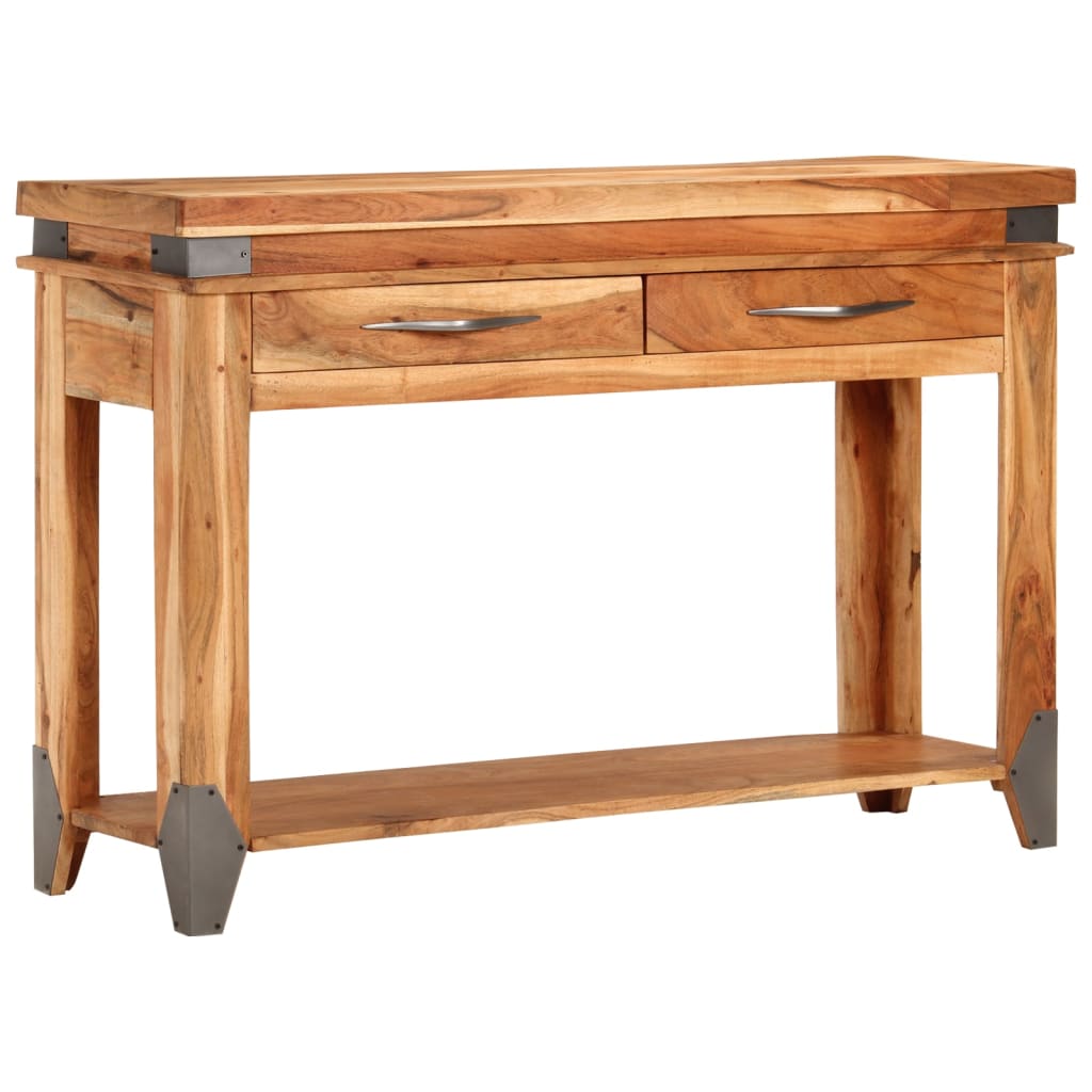 Table console 110x34x74 cm Bois d'acacia massif