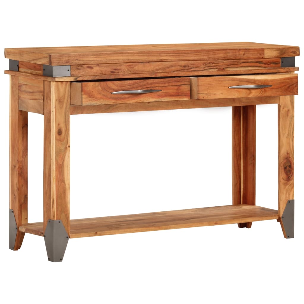 Table console 110x34x74 cm Bois d'acacia massif