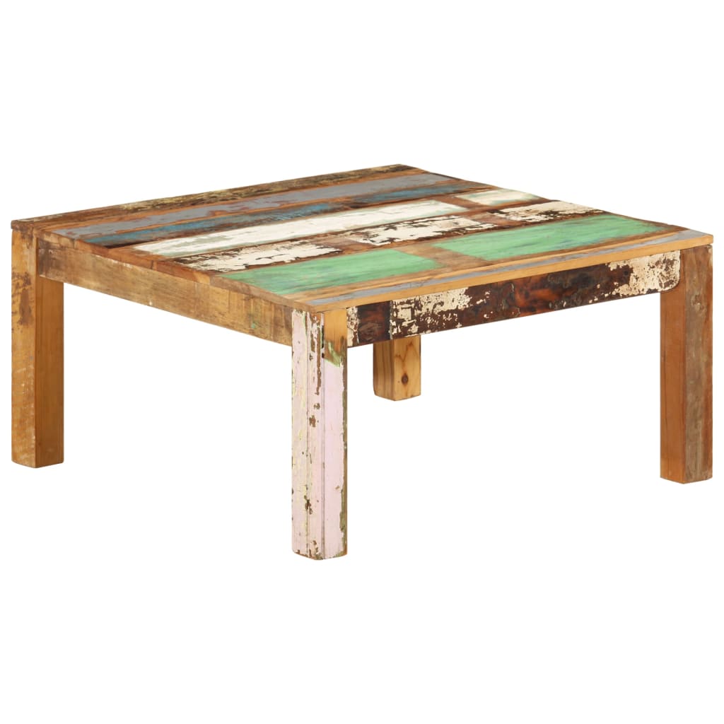 Table basse 80x80x40 cm Bois de récupération massif