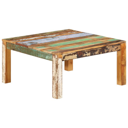 Table basse 80x80x40 cm Bois de récupération massif