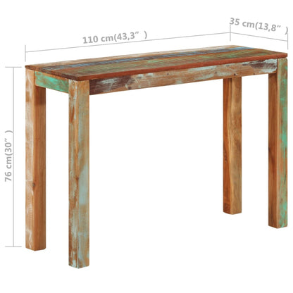 Table console 110x35x76 cm Bois de récupération massif