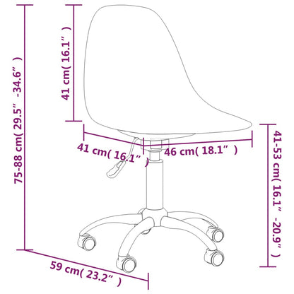 Chaises pivotantes à manger lot de 2 gris clair PP