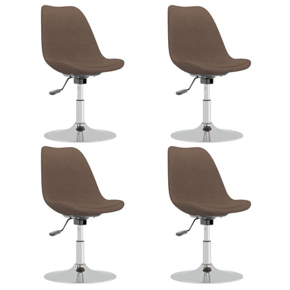 Chaises pivotantes à manger lot de 4 taupe tissu