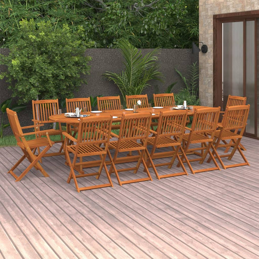 Ensemble à manger de jardin 13 pcs 280x90x75 cm bois d'acacia