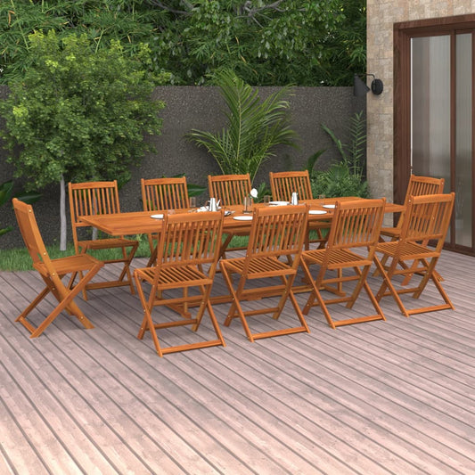 Ensemble à manger de jardin 11 pcs 280x90x75 cm bois d'acacia