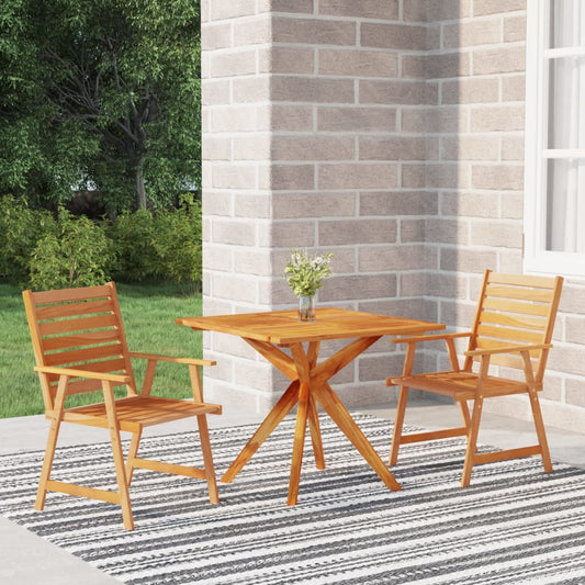 Ensemble à manger de jardin 3 pcs Bois d'acacia solide