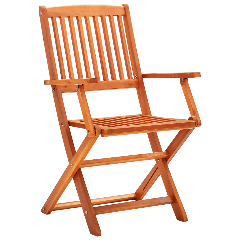 Chaises de jardin pliables lot de 6 Bois d'eucalyptus massif