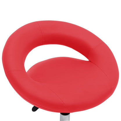 Chaise pivotante à manger Rouge Similicuir