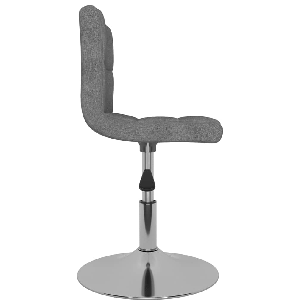 Chaise pivotante à manger Gris clair Tissu