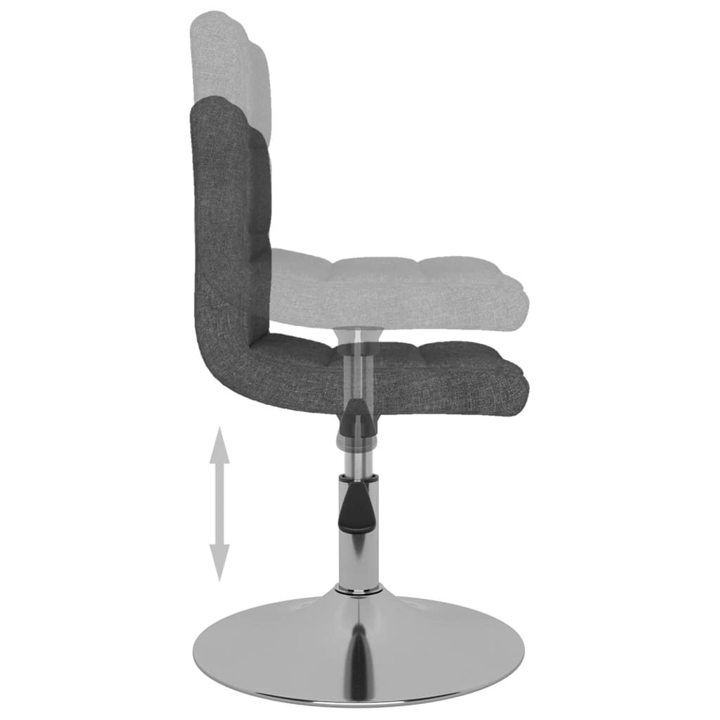 Chaise pivotante à manger Gris foncé Tissu