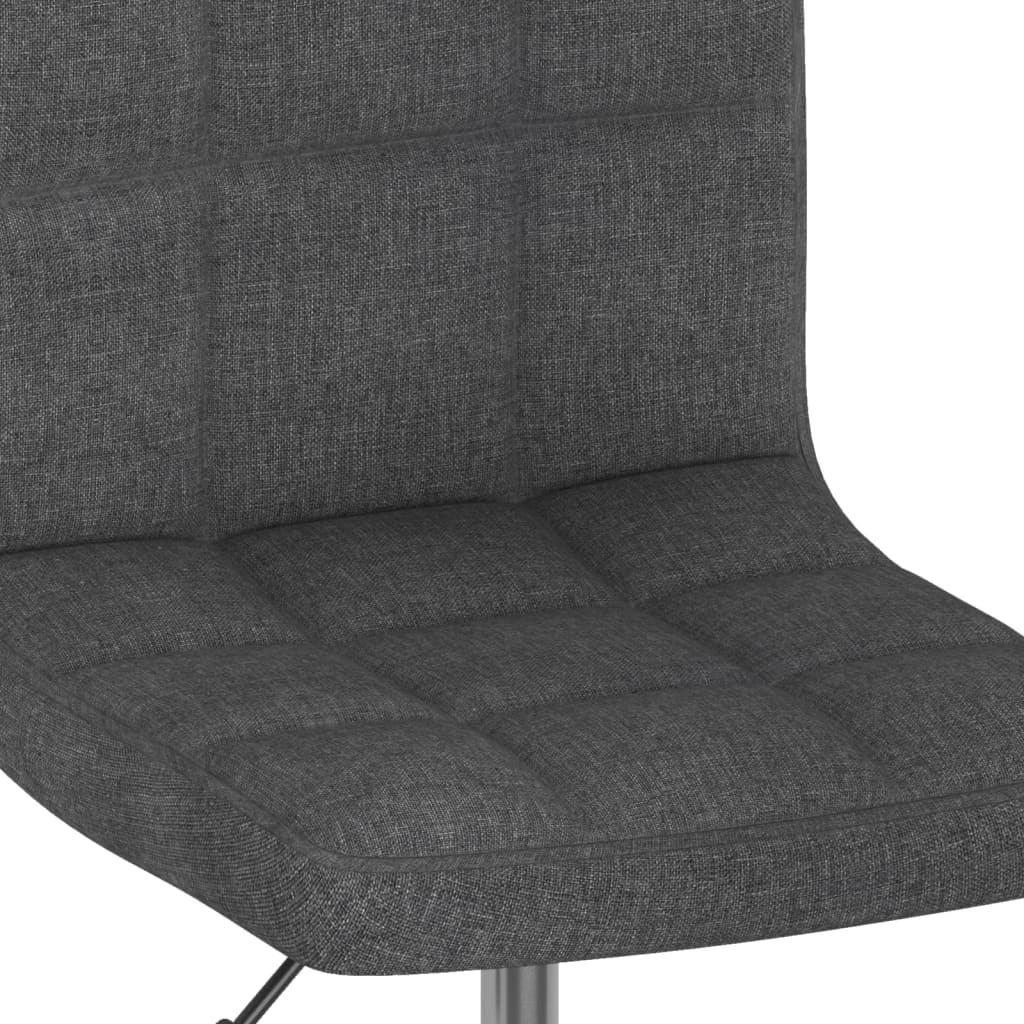 Chaise pivotante à manger Gris foncé Tissu