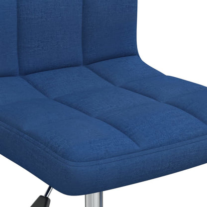 Chaise pivotante de salle à manger Bleu Tissu