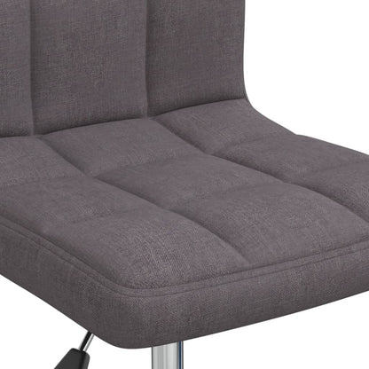 Chaise pivotante de salle à manger Taupe Tissu