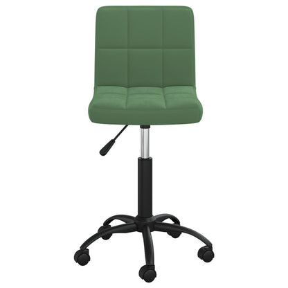 Chaise pivotante de salle à manger Vert foncé Velours