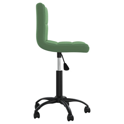 Chaise pivotante de salle à manger Vert foncé Velours