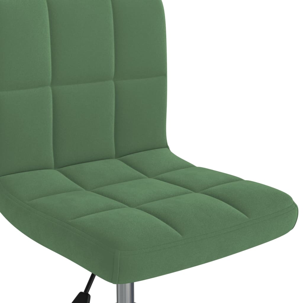 Chaise pivotante de salle à manger Vert foncé Velours