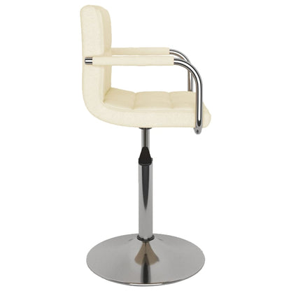 Chaise de salle à manger Crème Tissu