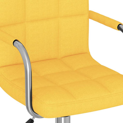 Chaise pivotante de salle à manger Jaune moutarde Tissu