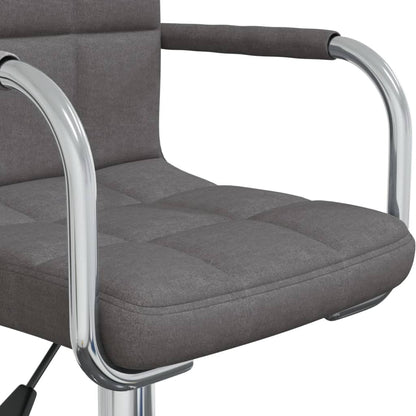 Chaise pivotante de salle à manger Gris foncé Tissu