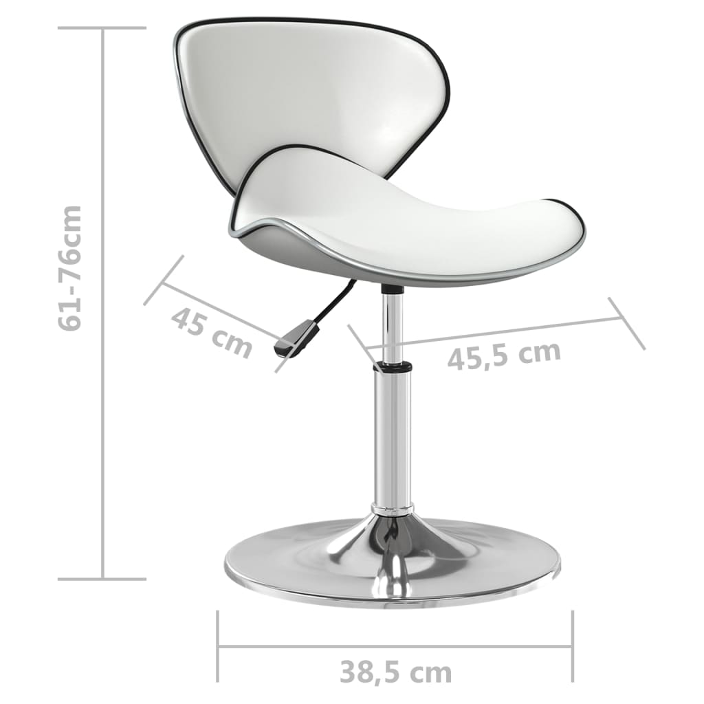 Chaise de salle à manger Blanc Similicuir