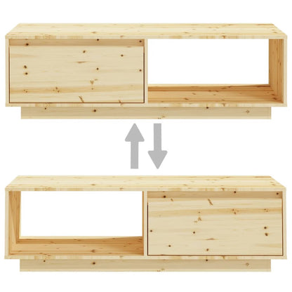 Table basse 110x50x33,5 cm bois de sapin massif